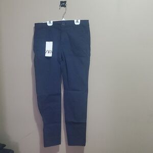Zara Dark Blue Skinny Trousers Size 38